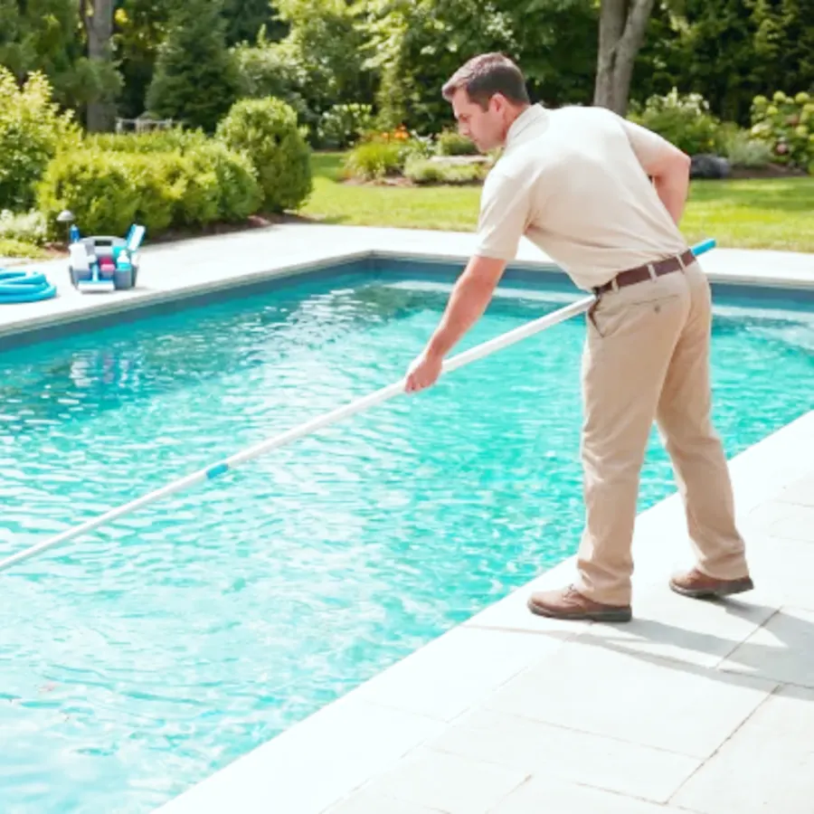 Kissimmee pool service area backyard pool scene near Orlando, FL.