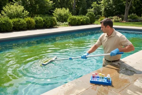 Pool Algae Removal by Poolside